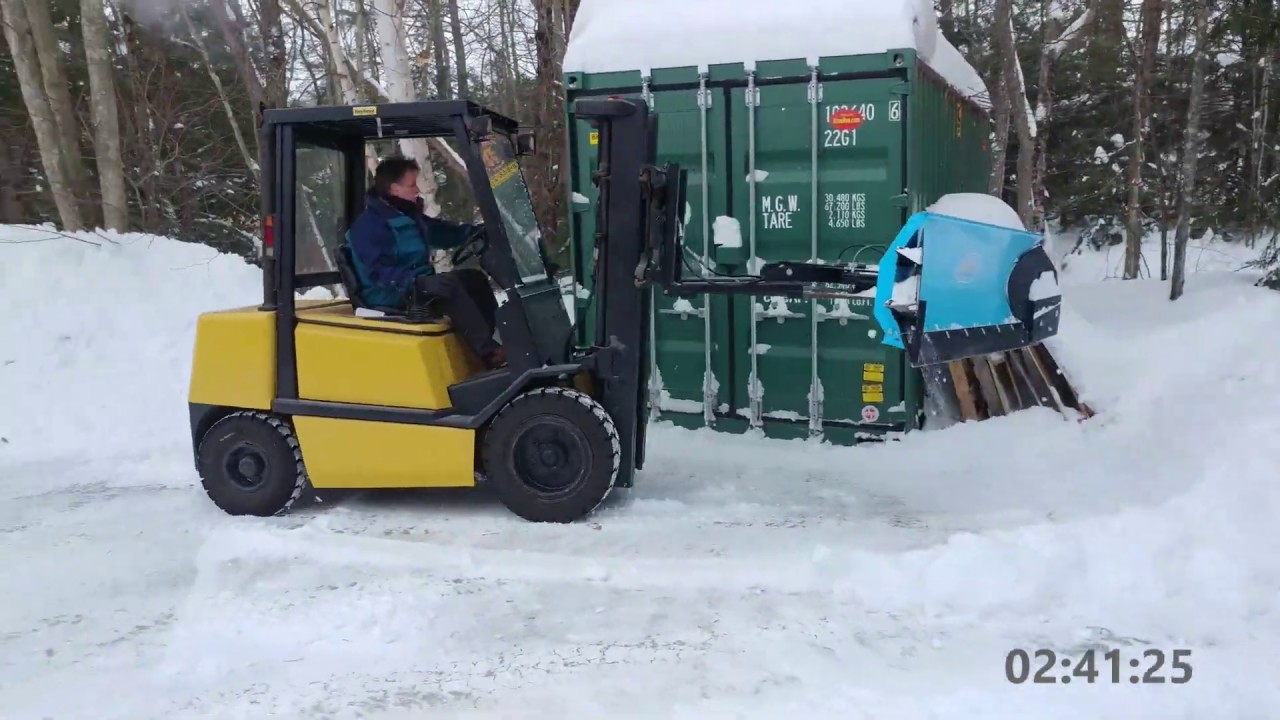 Anyone Heard of Snow Plowing using a Forklift?