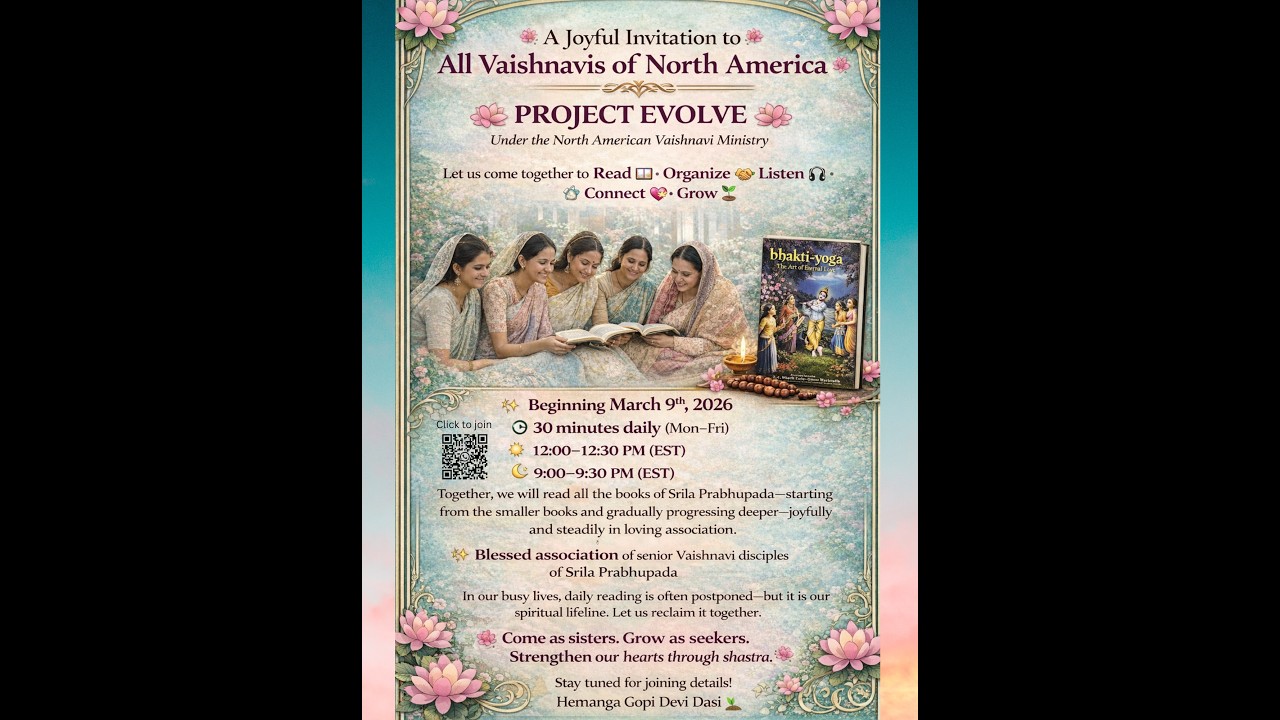 Vaishnavis Reading Book Club - Project EVOLVE (Bhakti Yoga - the Art of Eternal Love)