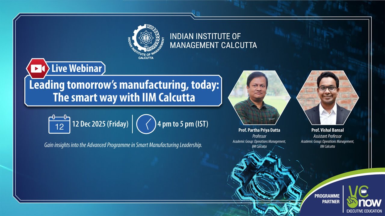 Leading Tomorrow’s Manufacturing Today: Smart Leadership, Industry 4.0 and APSML Insights Forum Live