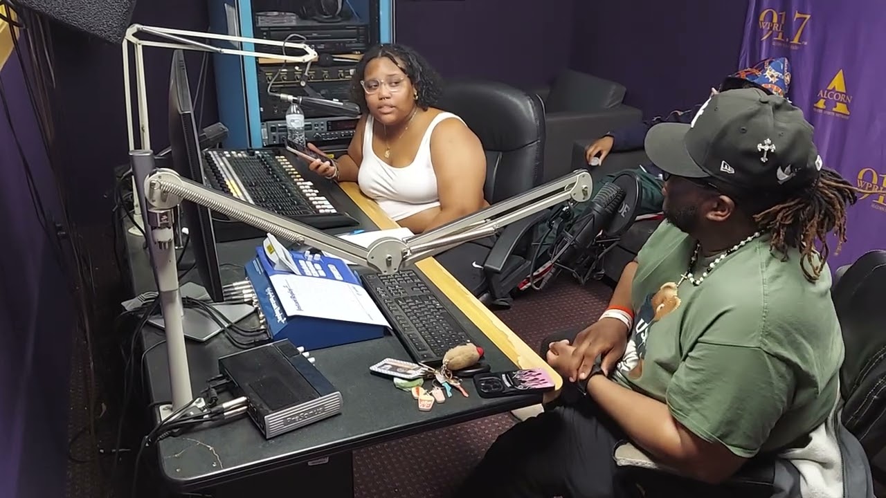 Asia Windham doing her show 'The Red Cup Show' on WPRL 91.7 FM