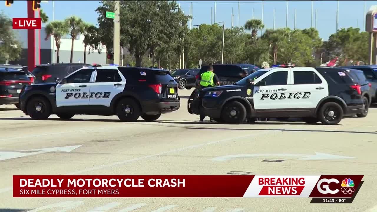 Motorcyclist dies in crash along 6 Mile Cypress Parkway in Fort Myers