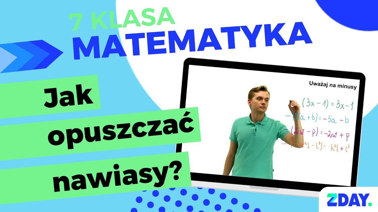 Opuszczanie nawias&oacute;w - wyrażenia algebraiczne | Matematyka 7 klasa