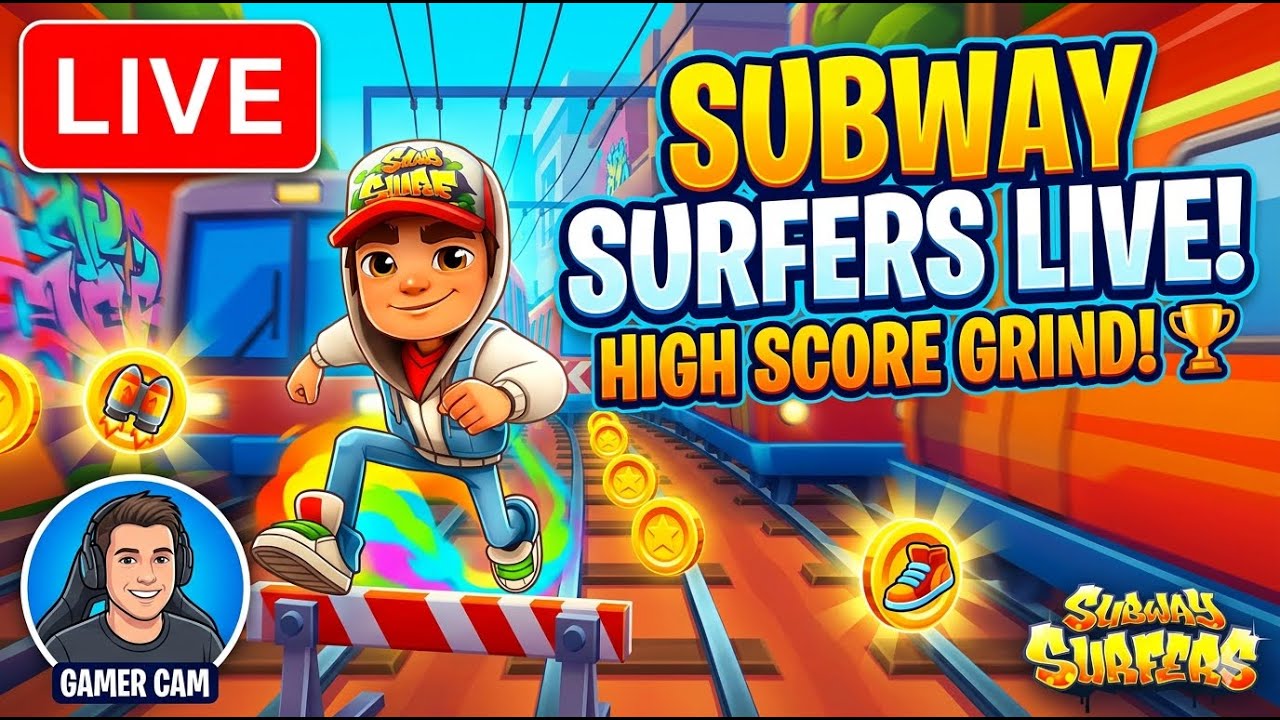 Subway Surfers Live 🔴 High Score Challenge | Noob to Pro Gameplay
