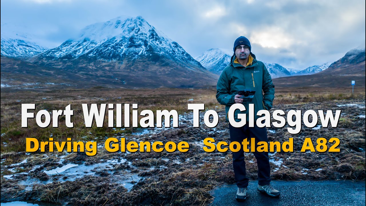 Scotland's Most Scenic Road Trip, Fort William to Glasgow by road, Glencoe A82, 4K Solo Trip