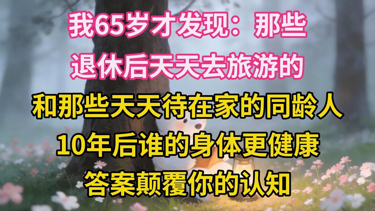 我65歲才發現：那些退休後天天去旅遊的，和那些天天待在家的同齡人，10年後誰的身體更健康？答案顛覆你的認知
