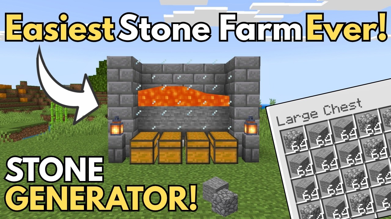 ⛏️ Minecraft JAVA + BEDROCK COBBLESTONE Generator Tutorial! (26.20+)