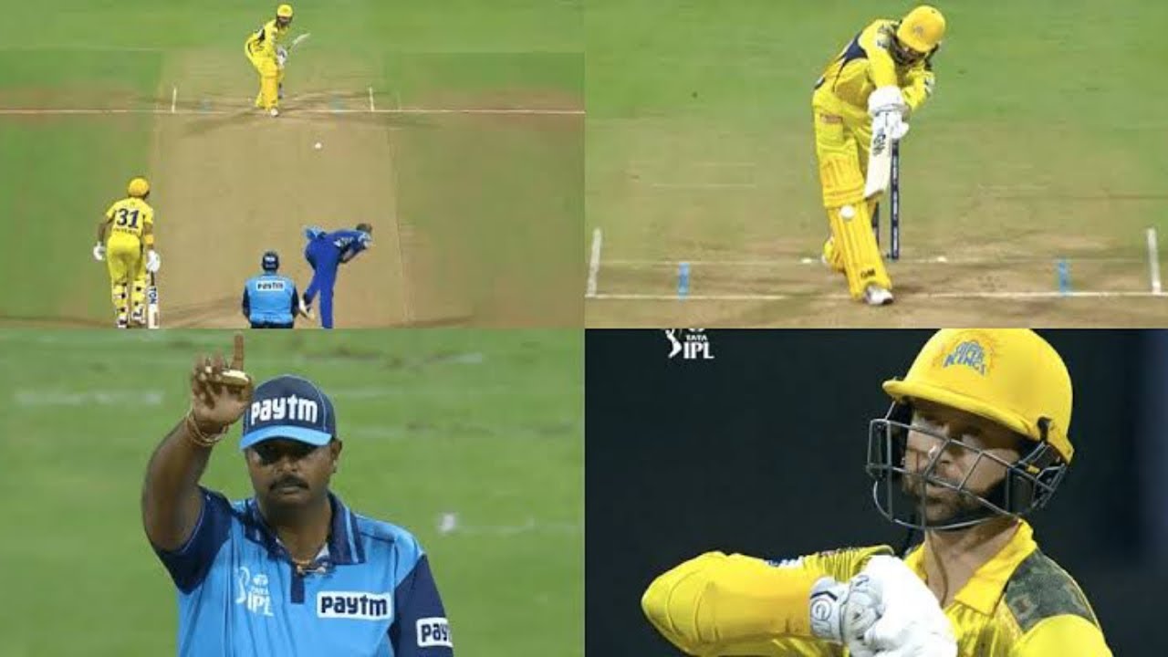 Umpire gave wrong out, so Devon Conway returned without DRS pavilion#ipl2022#cricket #live#msdhoni