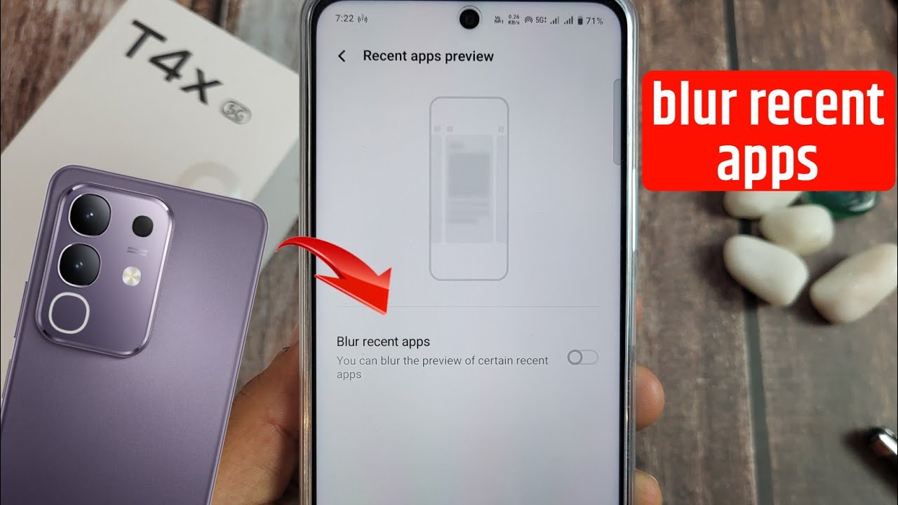 how to blur recent apps preview in vivo t4x 5g