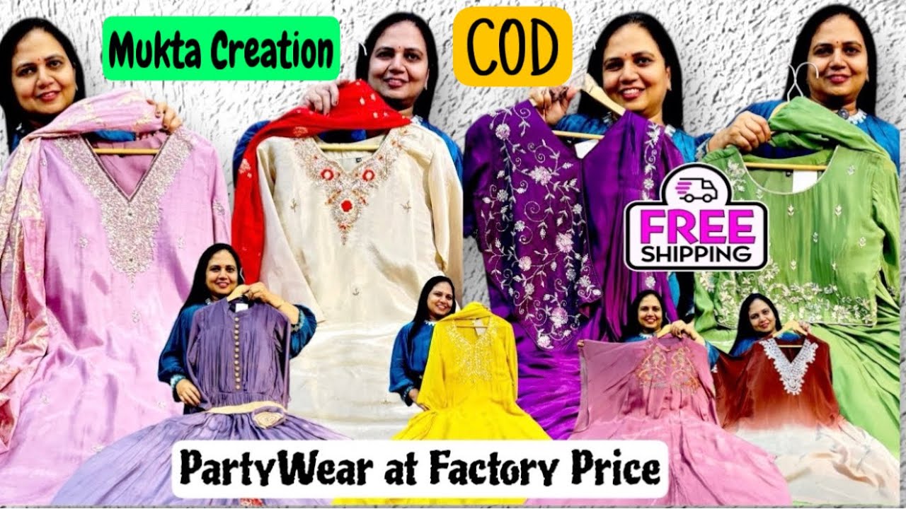 Stunning PartyWear Suits, Capes & Drape Sarees, Kaftan, Anarkali Gown, Sharara Set at Mukta Creation