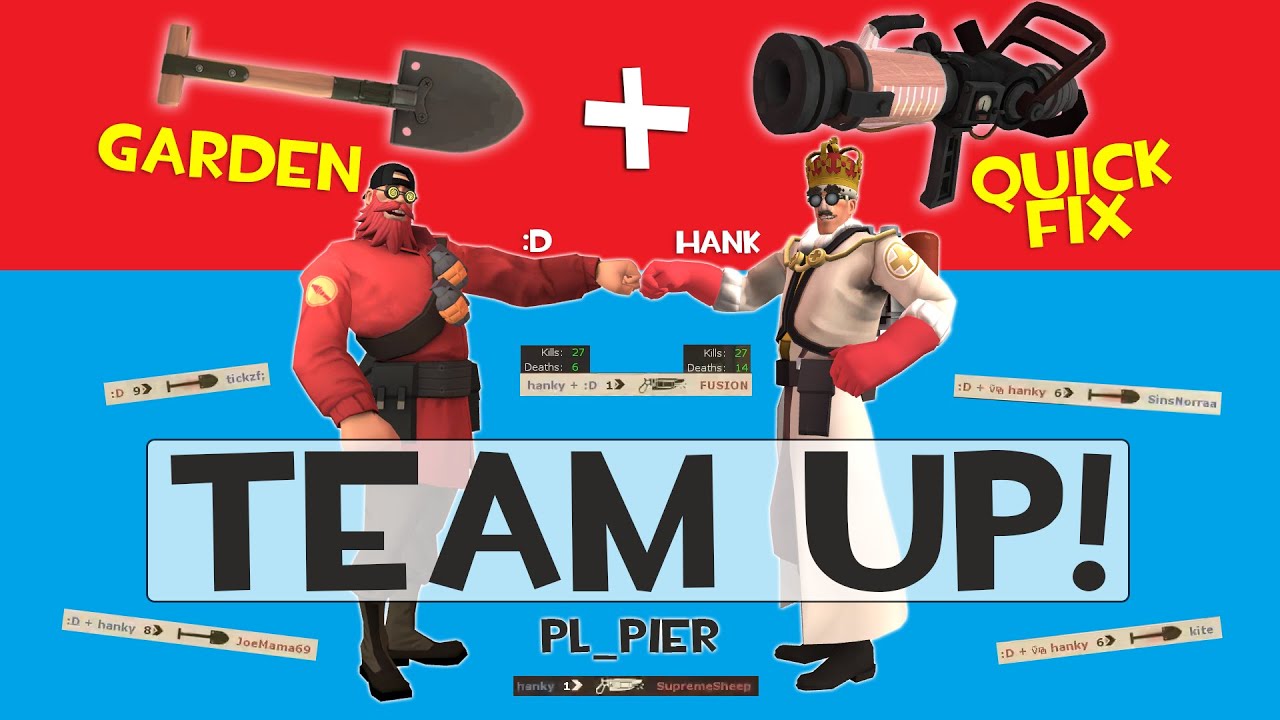 Quick-Fix + Market Gardener Team Up! Trolldier :D [TF2]