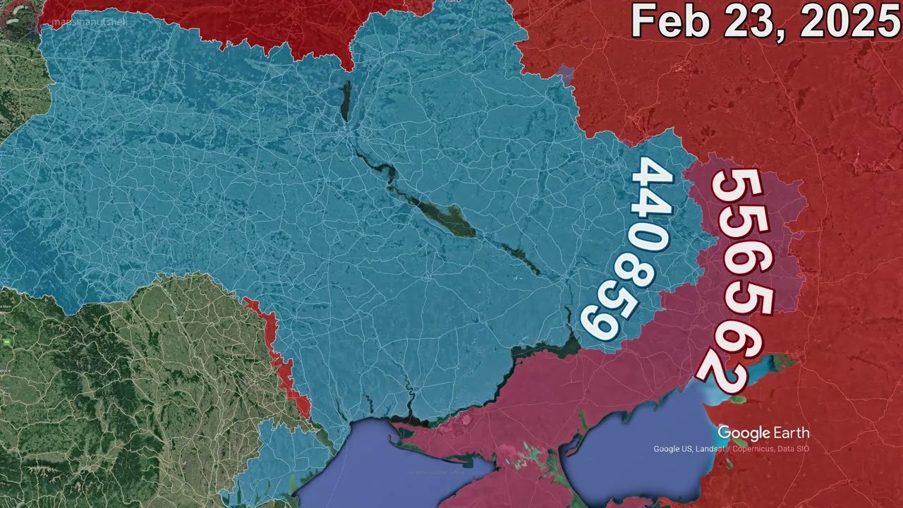 Russian Invasion of Ukraine: Every Day to August 2026 using Google Earth