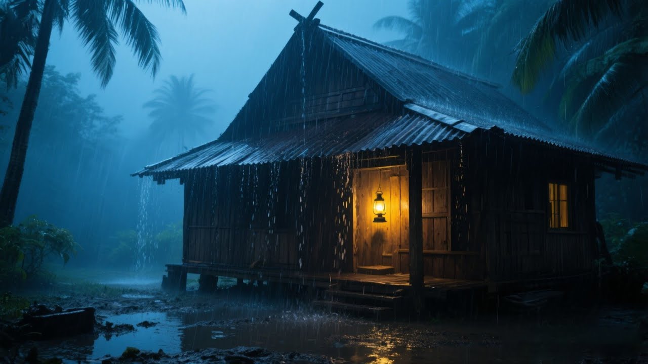 Rain Sounds with Thunderstorm ⚡ Insomnia Relief & Deep Meditation