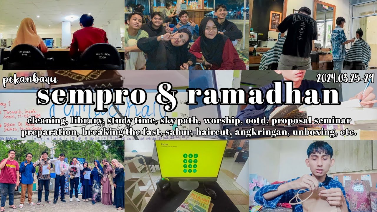 AF-LOG#26 | sempro ramadhan; study with me, worship, iftar sahur, haircut, angkringan, unboxing, etc