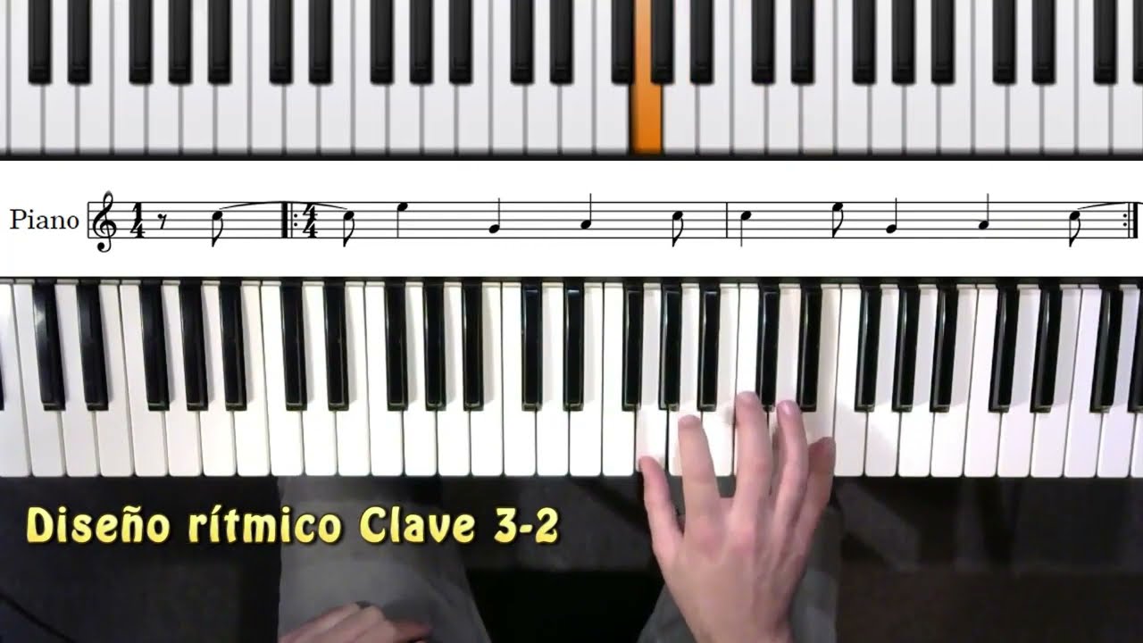 Aplicando la clave 2-3 y 3-2 en piano - DEMO - CURSO DE SALSA