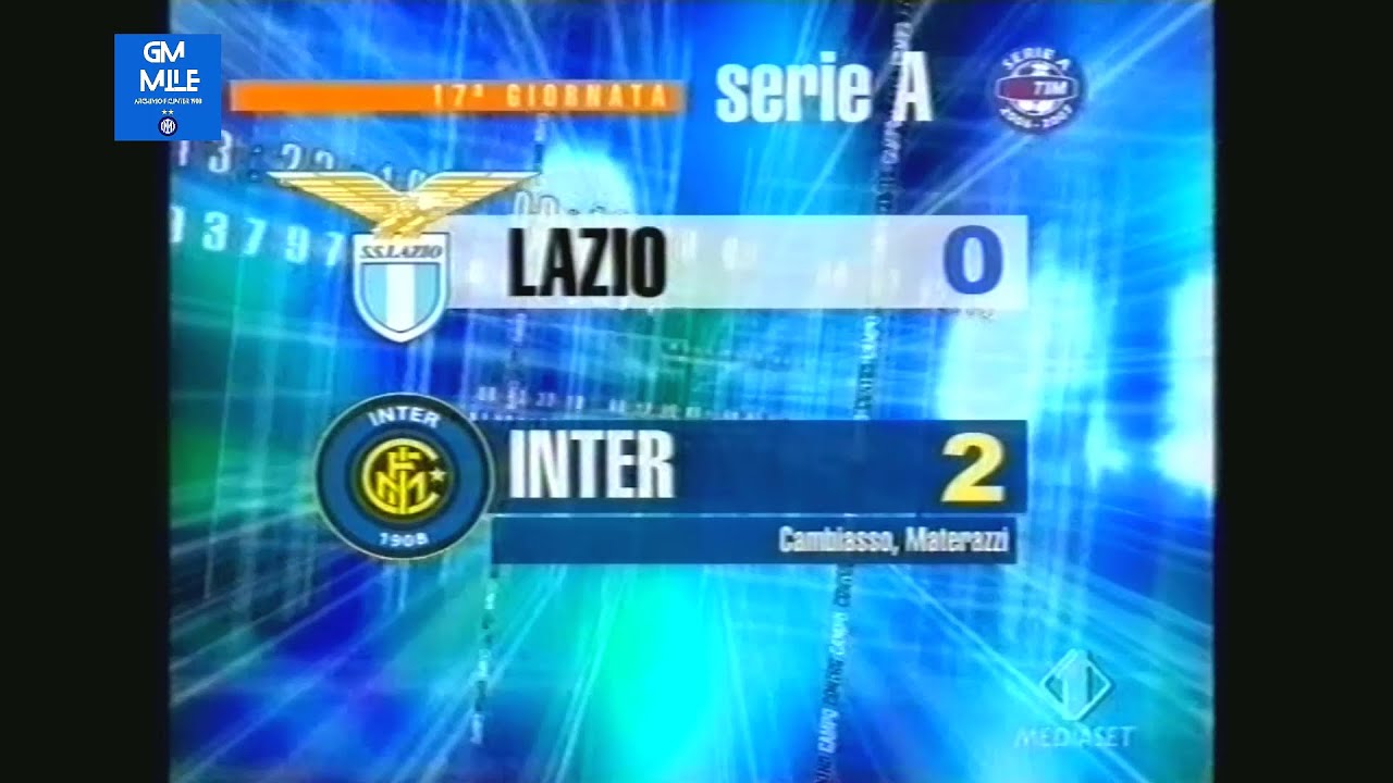 2006-07 (17^ - 20-12-2006) Lazio-INTER 0-2 [Cambiasso,Materazzi] Servizio Controcampo Italia1