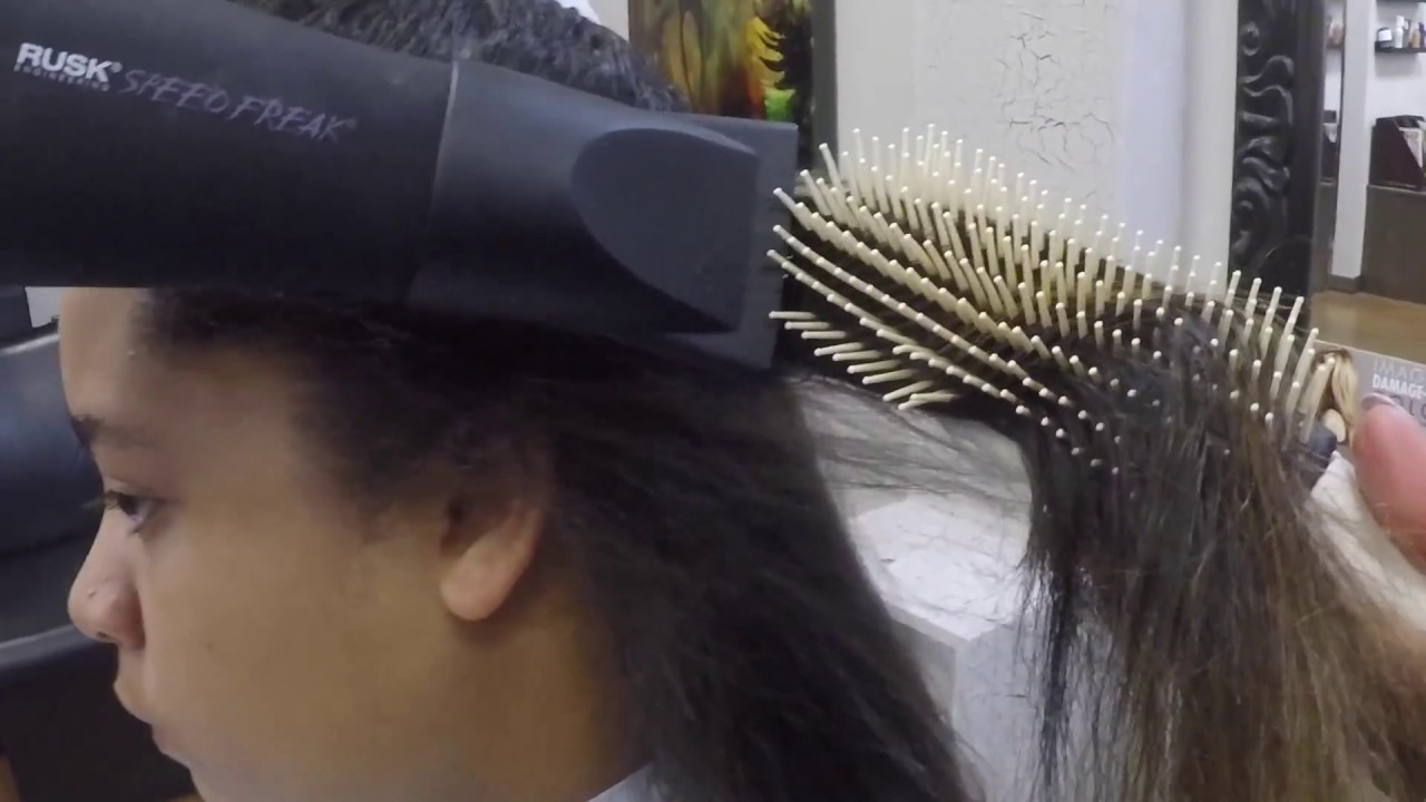 Natural Curly Hair Straightening Process