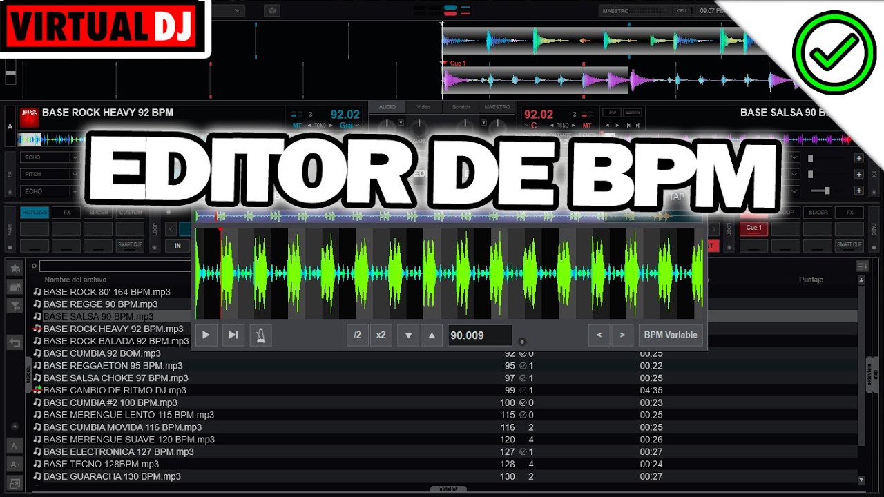 👉 BPM variable en VIRTUAL DJ - Tutorial EDITOR BPM