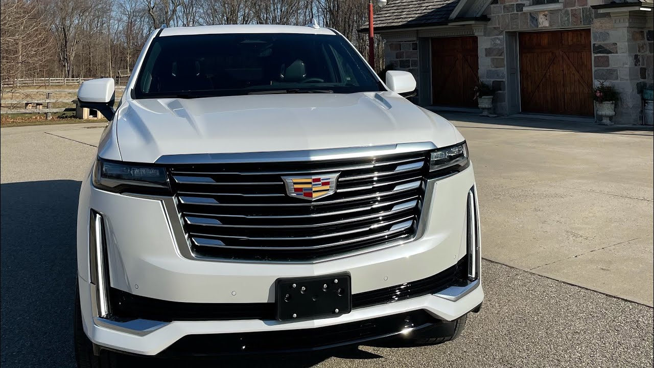 Cadillac Escalade Premium Luxury Platinum with all the accessories/ Crystal White on Black interior