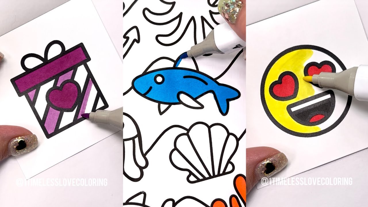 Oddly Satisfying ASMR Coloring | Shorts Compilation #1