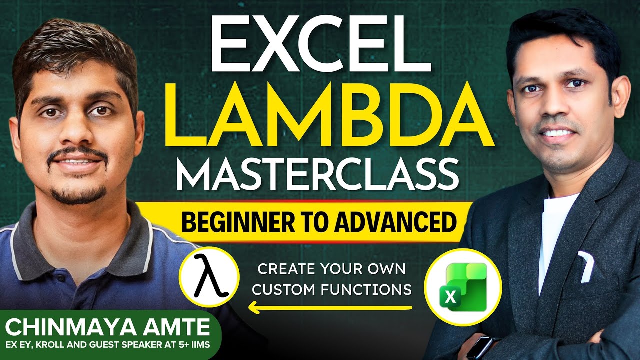 Excel LAMBDA Masterclass | Create Your Own Excel Functions (No VBA) | Explained lambda in Hindi