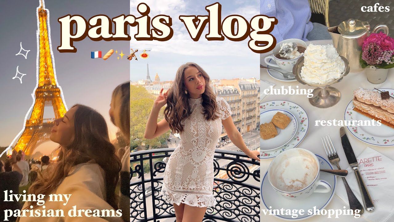 ПАРИЖСКИЙ ВЛОГ 🇫🇷 всё, что я сделала за неделю! Эстетические кафе, винтажные магазины, Эйфелева б...