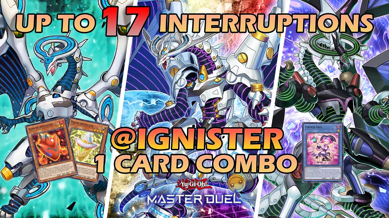 @IGNISTER MATHMECH 1 CARD COMBO UP TO 17 INTERRUPTIONS WITH CYBERSE SAGE IN YUGIOH MASTER DUEL