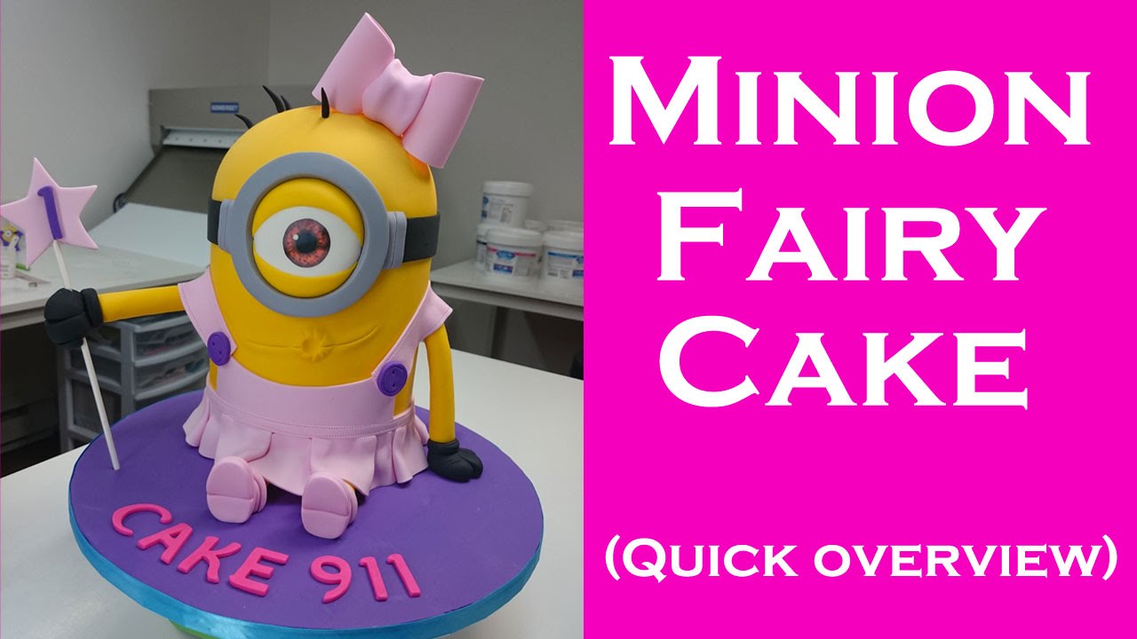How to make a Minion Fairy/Ballerina cake  for girls (Quick Preview)