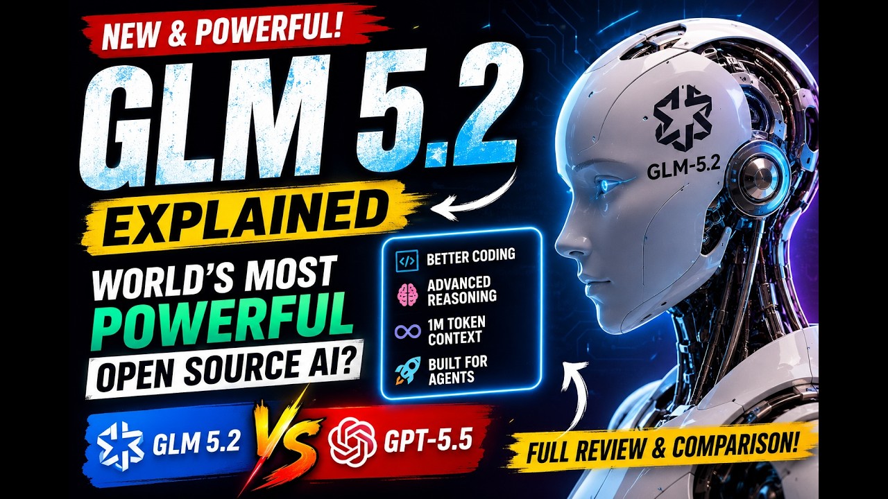 GLM 5.2 Explained | World's Most Powerful Open Source AI? | GLM 5.2 vs GPT-5.5