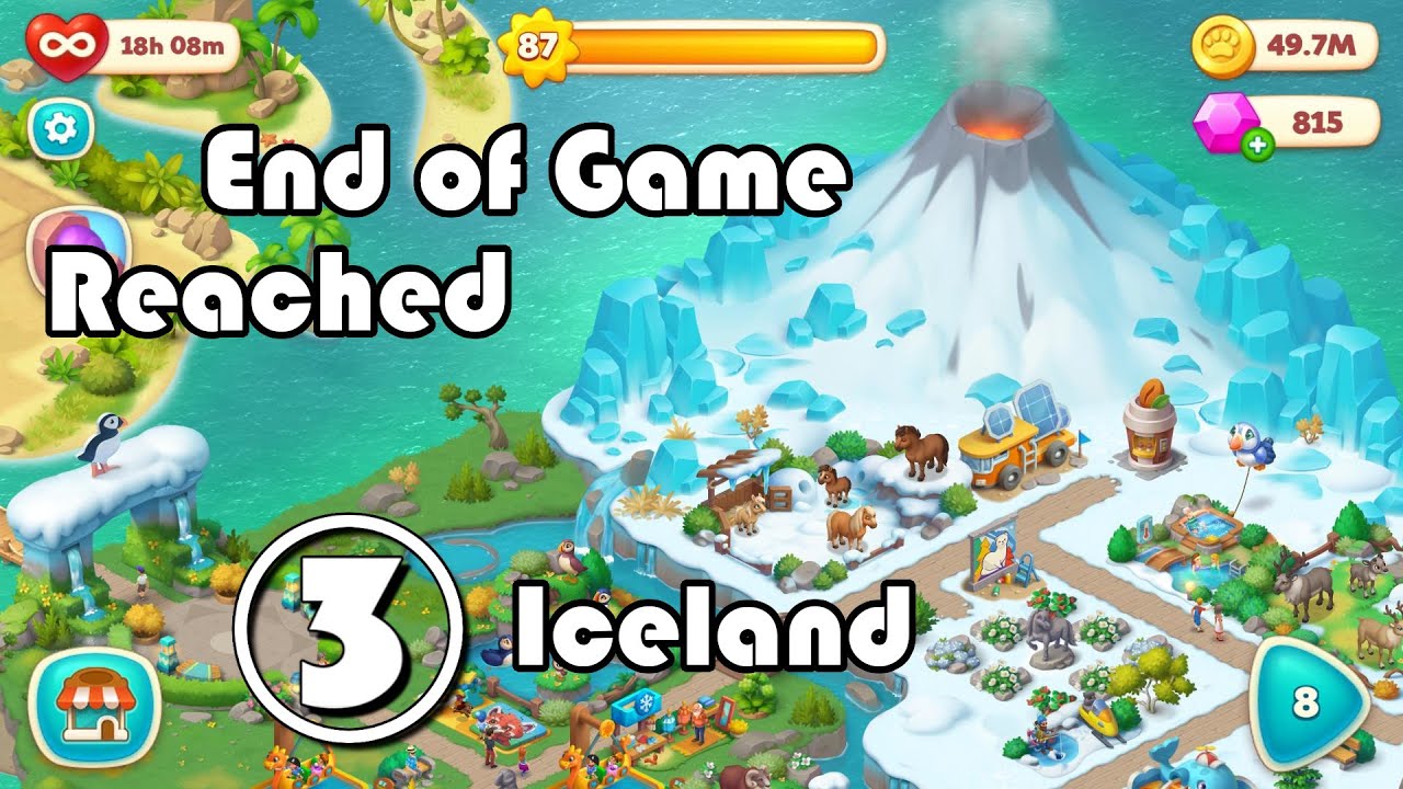 Wildscapes Walkthrough Gameplay -  Unlocking All Animals - Iceland - Part 3 - Match 3 Mobile Games