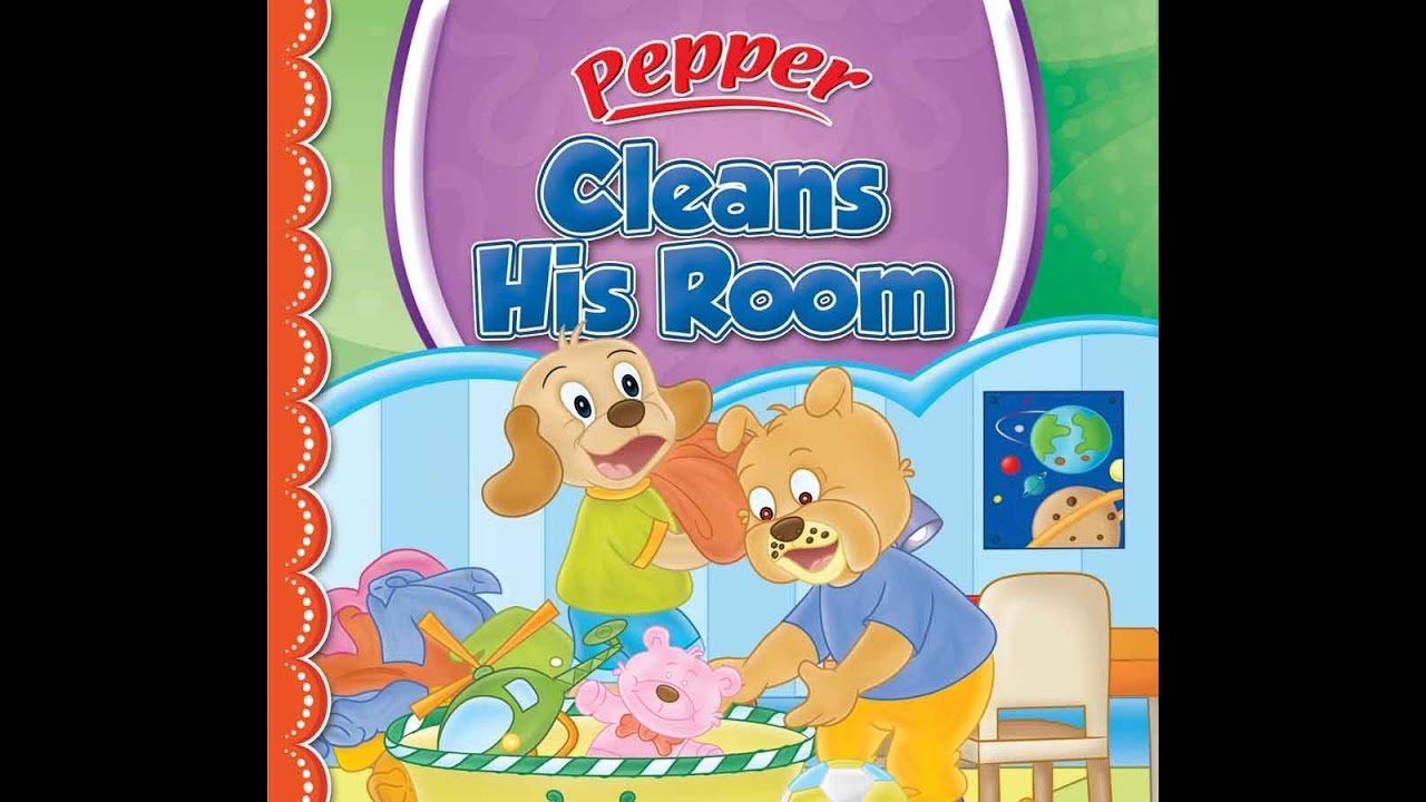 Pepper books | Pepper Cleans his room | English stories for kids
