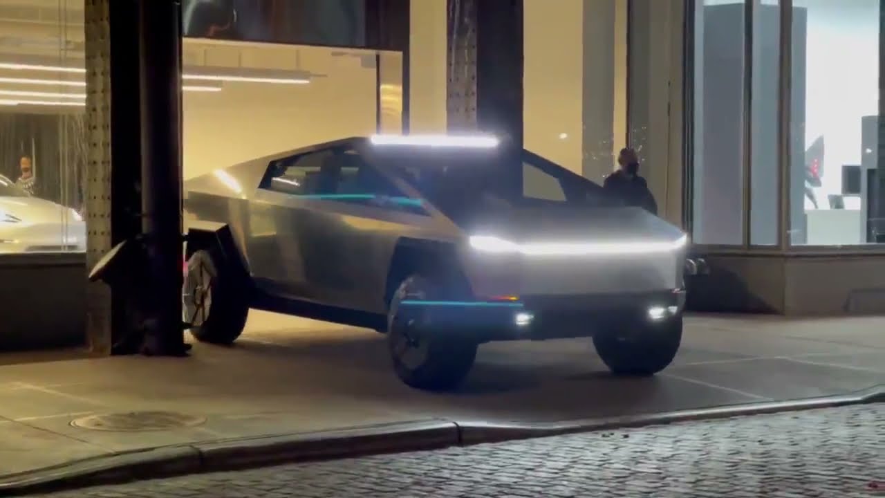 Tesla Cybertruck Prototype In New York 2021 Footage