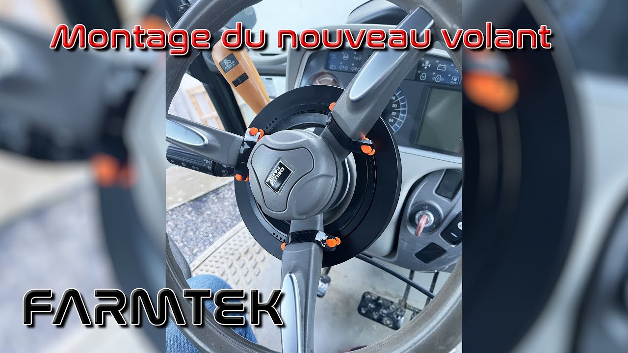 Montage nouveau volant Farmtek sur un John Deere
