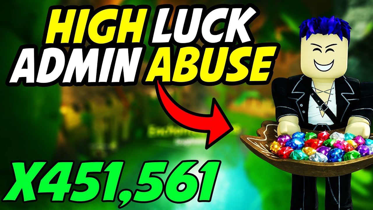 I got x451,561 LUCK from ADMIN ABUSE in Prospecting! (Roblox)