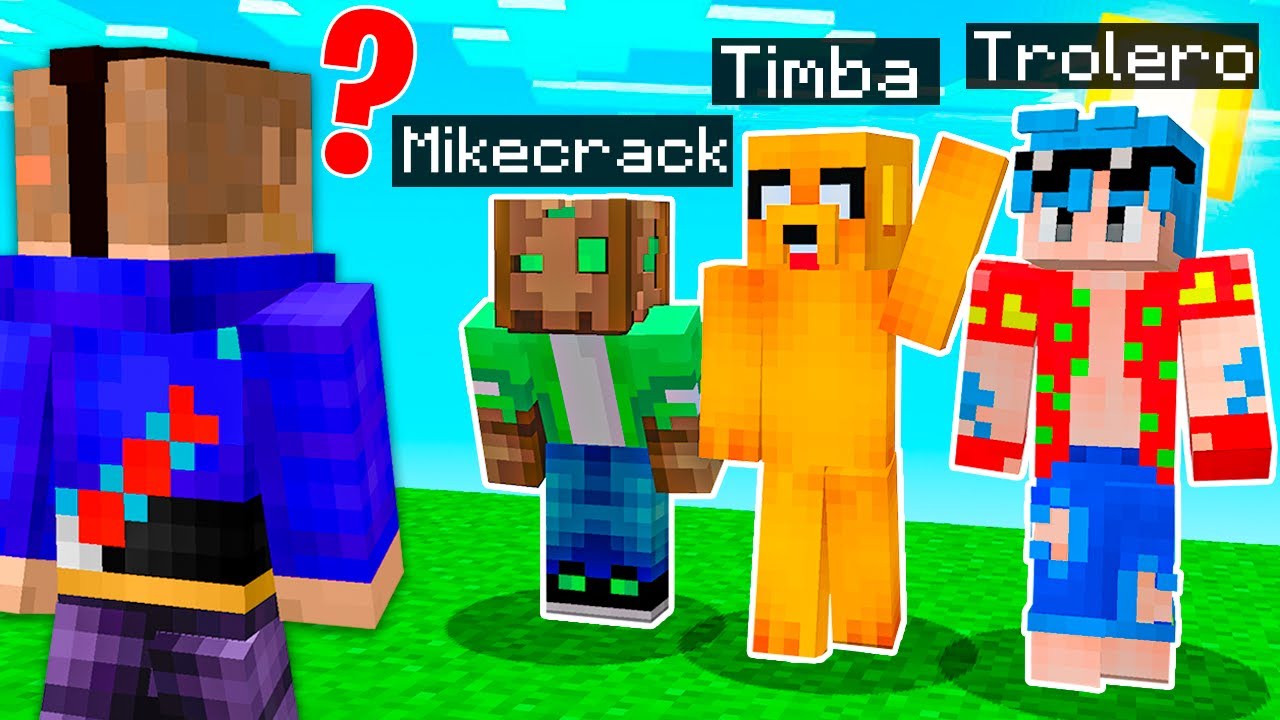 ADIVINA el ESCONDITE del VERDADERO YOUTUBER en MINECRAFT 😂😱 MINECRAFT ALEATORIO