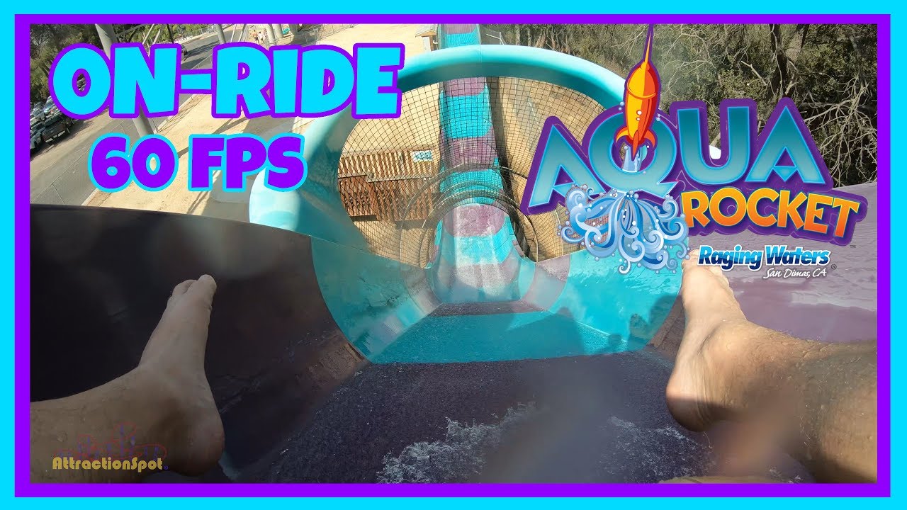 Aqua Rocket Water Coaster On-ride (4k POV) 60 FPS Raging Waters San Dimas