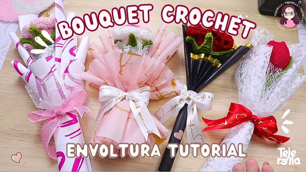💐 ENVOLTURA FLOR INDIVIDUAL, bouquet con papel coreano TUTORIAL paso a paso💐