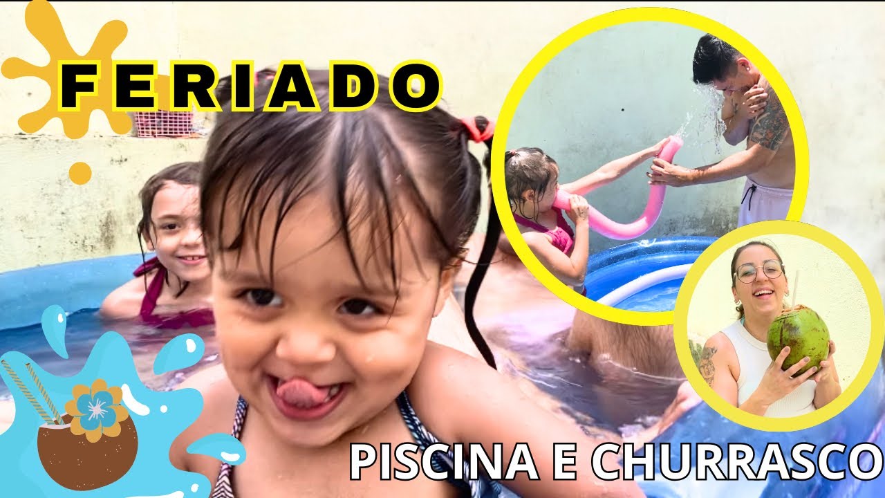 FERIADO PISCINA E CHURRASCO *bruno abrindo coco*
