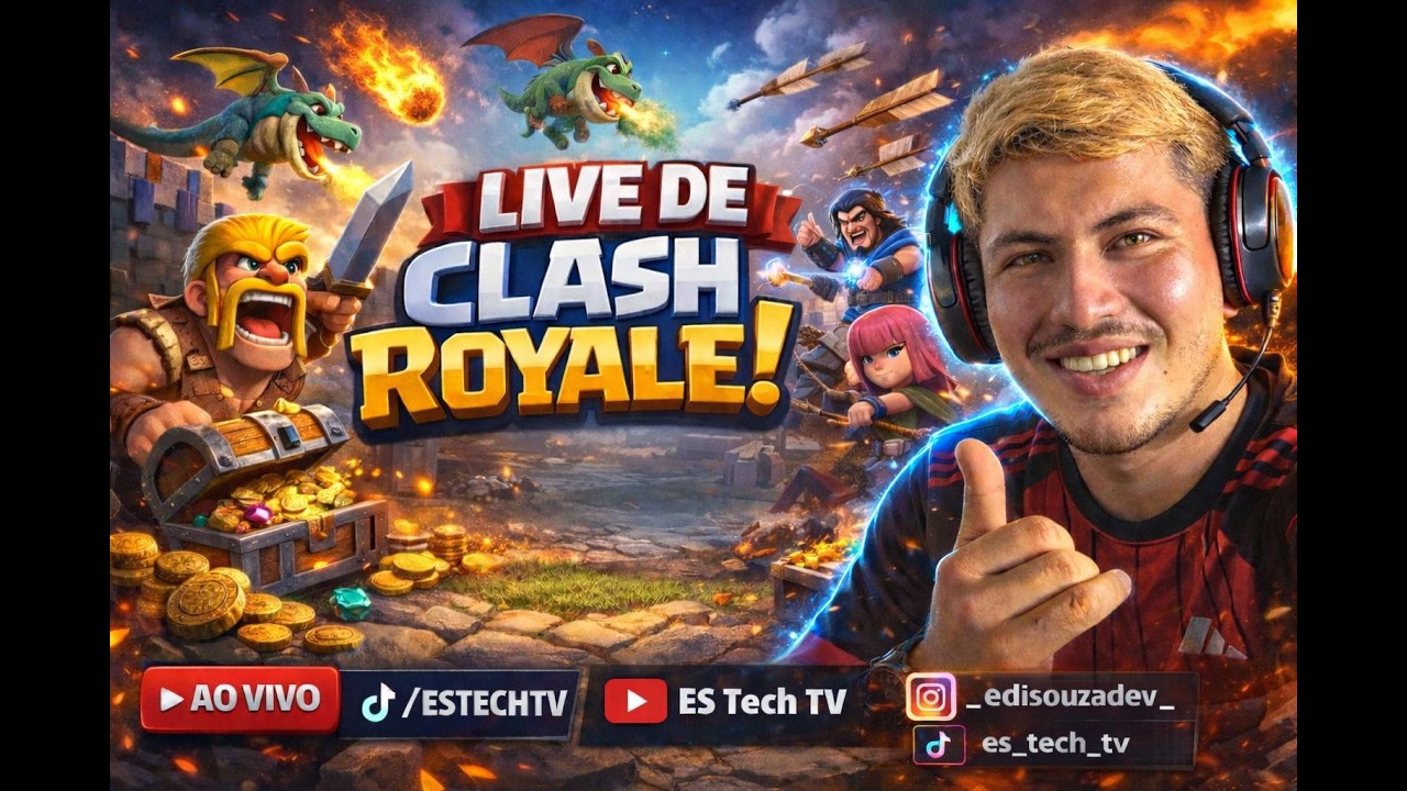🔥 LIVE CLASH ROYALE AO VIVO | Rumo aos 10800K Troféus 👑 | ES Tech TV