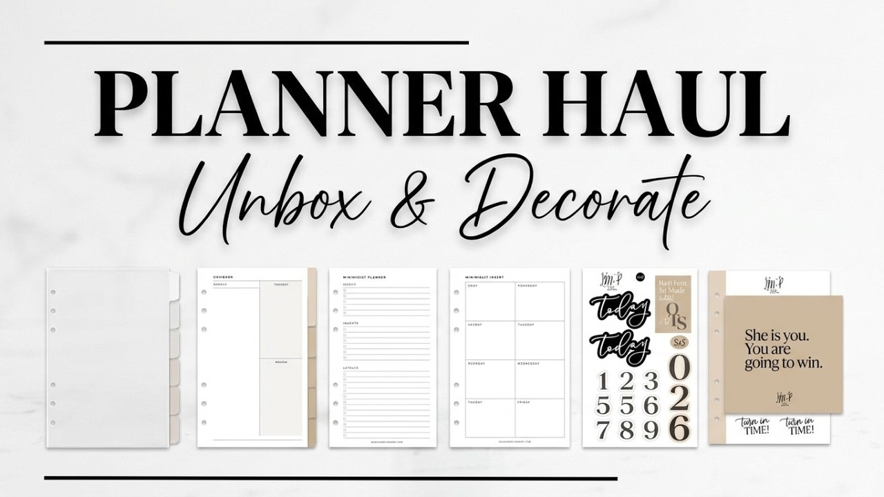 Planner Unboxing & Decorating With Me ✨ | Fancy Plans Co + Crafted Designs Planner Accessories