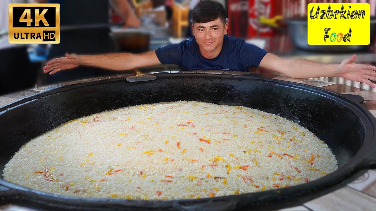 Популярная уличная еда в УЗБЕКИСТАНЕ | ПАЛОВ ЦЕНТР ОЙБЕК | ФЕРГАНА | 4K @Uzbekian Food