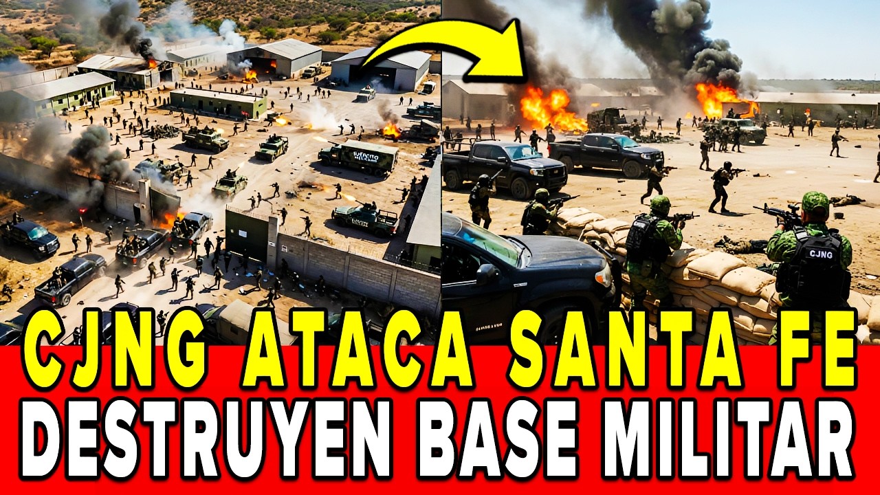 ¡TOPONAZO en SANTA FE de LAGUNA! ¡COMANDO ARMADO del CJNG ATACA al EJERCITO en su BASE MILITAR!