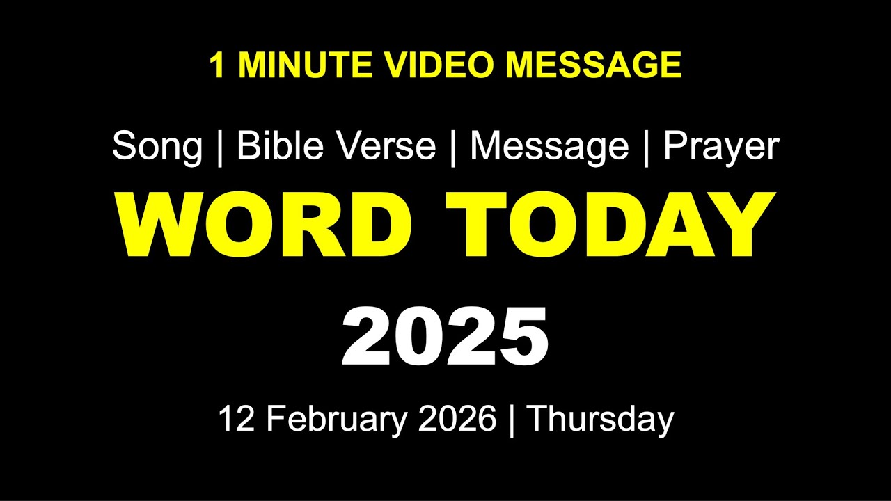 Word Today-2025 | Bro RSV | One-Minute Video Message (Malayalam) | 12 February 2026
