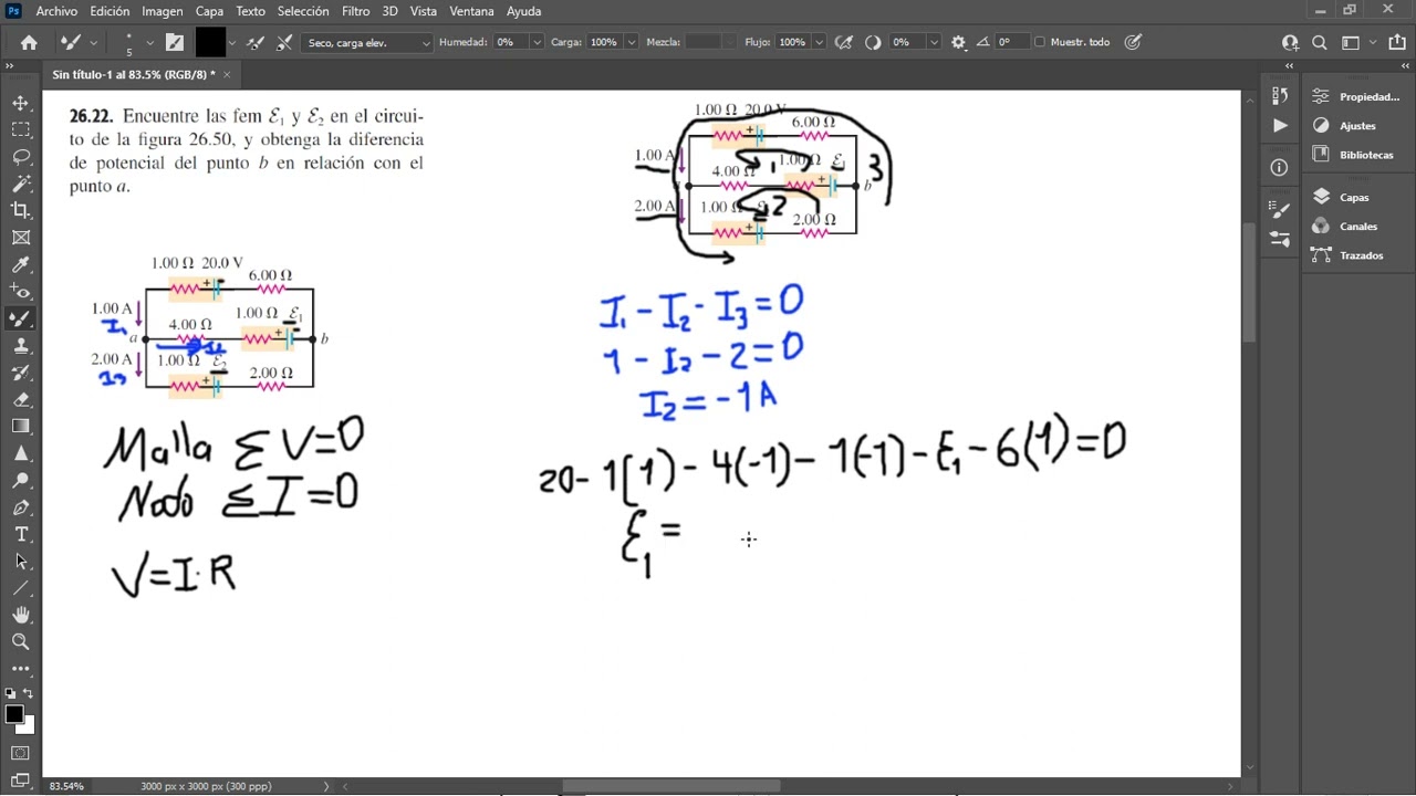 Física Universitaria Sears 12va edición - Reglas de Kirchhoff - Ejercicio 26 22