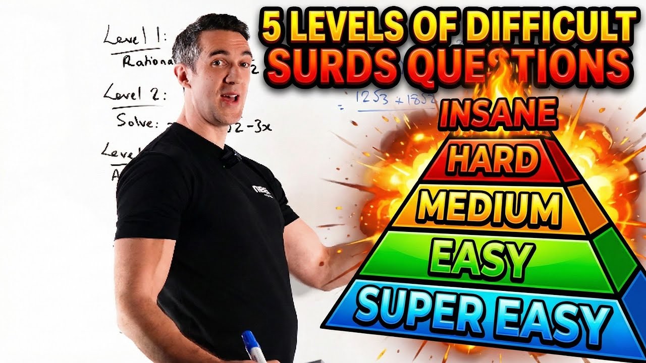5 levels of difficult Surd questions - how many can you do?