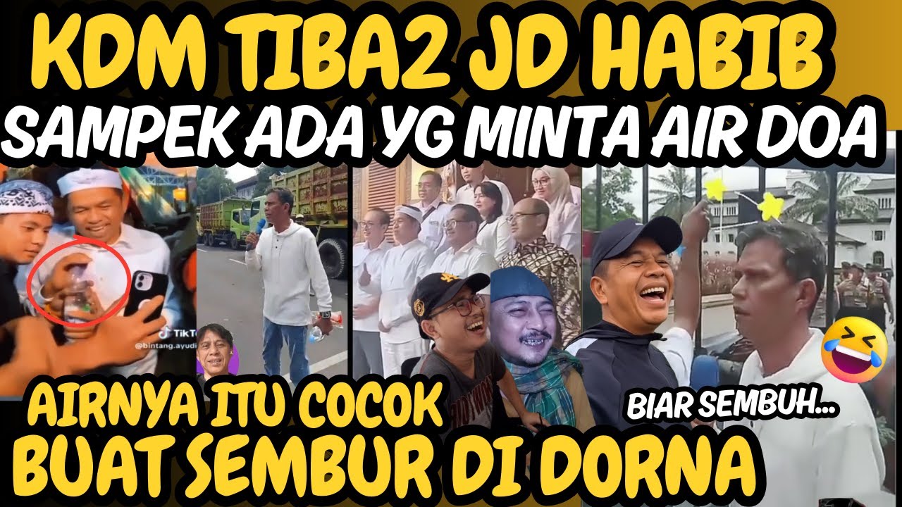 Viral! Dedi Mulyadi mendadak jd  Habib, sampek ada yg minta air doa, buat nyembur Dodi permana ya?
