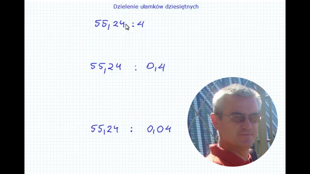 Dzielenie ułamków dziesiętnych - Matematyka Szkoła Podstawowa i Gimnazjum