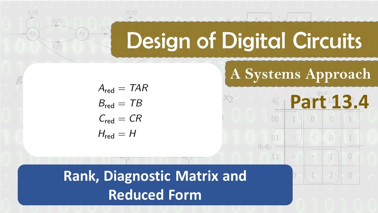 13.4 Rank, Diagnostic Matrix and Reduced Form