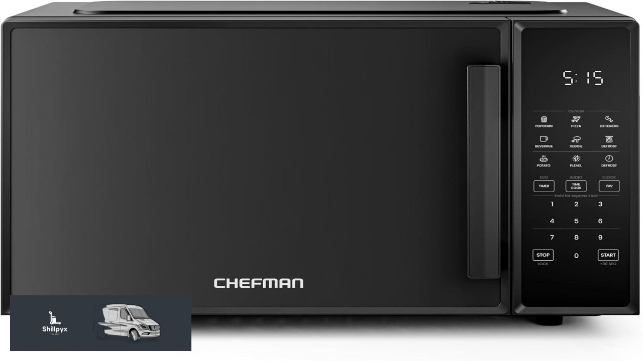 Chefman Countertop Microwave Oven 0.9 Cu. Ft. 900 Watts with 10 Power