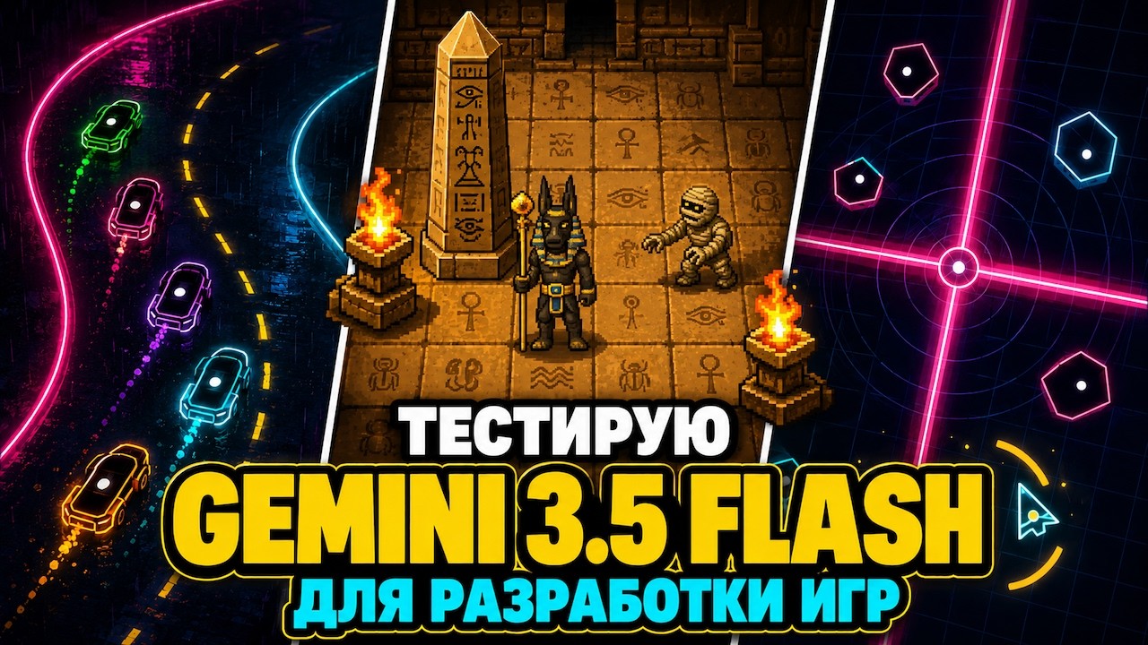Gemini 3.5 Flash против Claude Opus 4.7 и GPT-5.5 - кто сделает игру лучше?