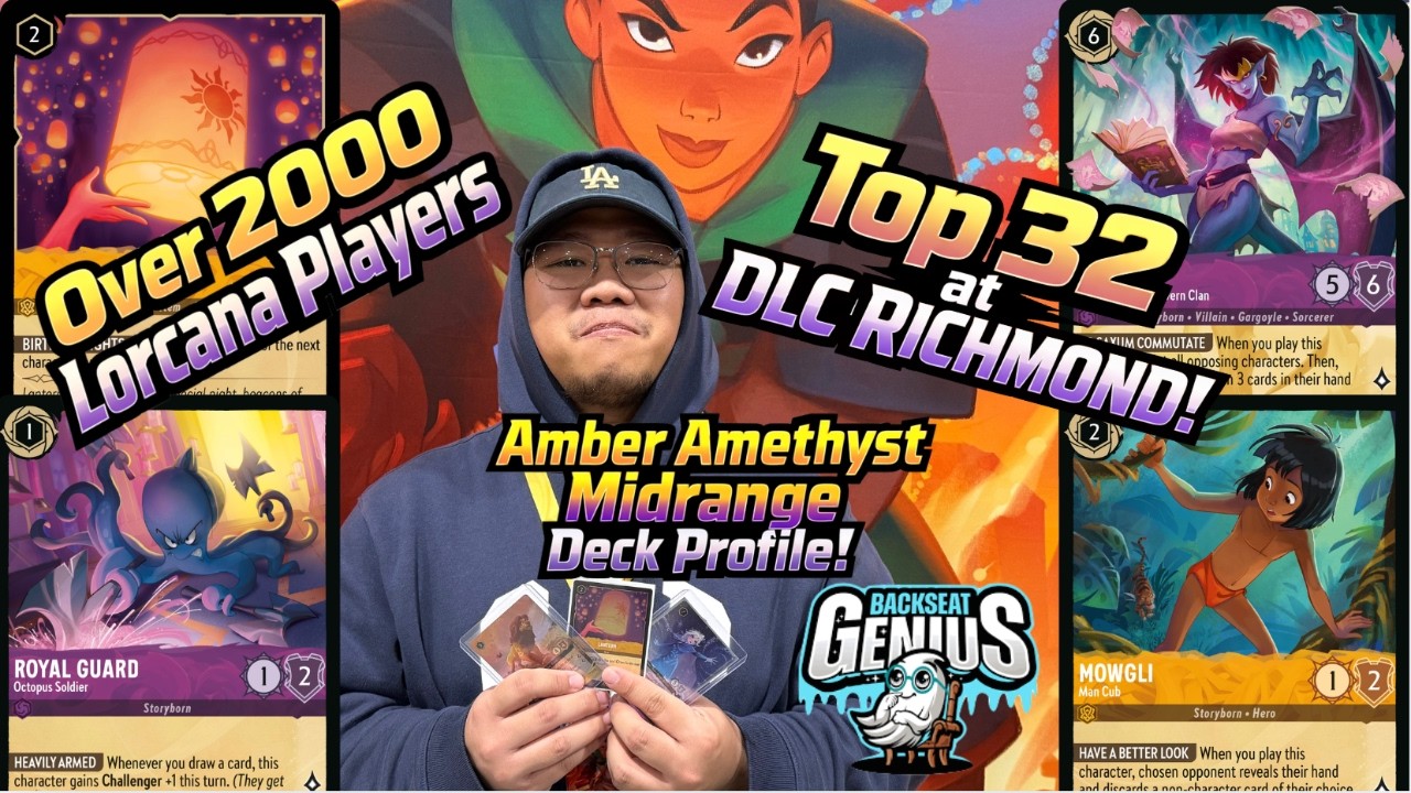 Amber Amethyst Midrange Deck | Top 32 at Lorcana DLC Richmond (2000+ Players)